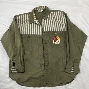 Vintage 90s Shirt Jacket Button Up Size M/L